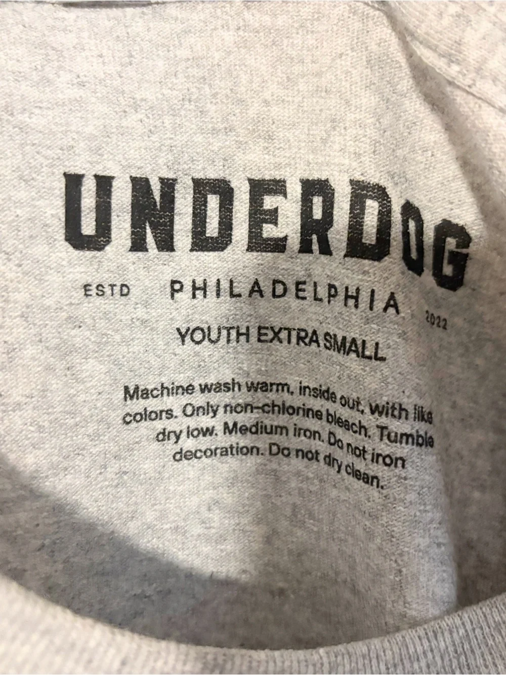 Underdog never cotton wear